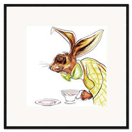 Framed art print The March Hare, Lewis Carroll, "Alice's Adventures in Wonderland"