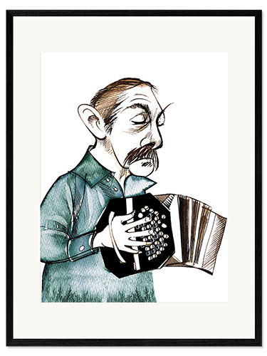 Plakat artystyczny premium w ramie Astor Piazzolla