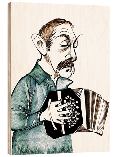 Holzbild Astor Piazzolla