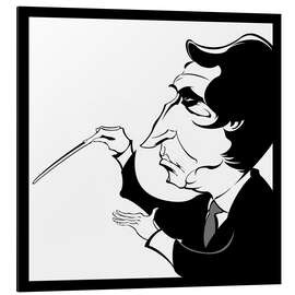 Tableau en aluminium Caricature of Riccardo Muti, Conductor