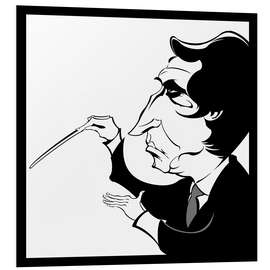 Foam board print Caricature of Riccardo Muti, Conductor