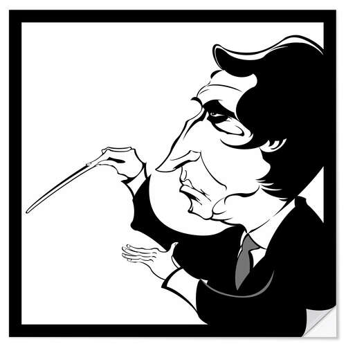 Sisustustarra Caricature of Riccardo Muti, Conductor