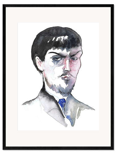 Innrammet kunsttrykk Caricature of Claude Debussy, French Composer