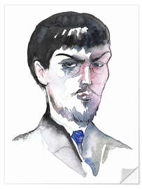 Naklejka na ścianę Caricature of Claude Debussy, French Composer