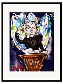 Impressão artística com moldura Caricature of James MacMillan, Composer and Conductor