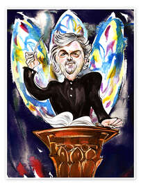 Poster Caricature of James MacMillan, Composer and Conductor - Neale Osborne