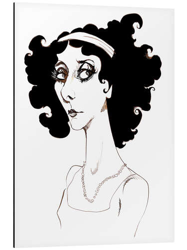 Alubild Karikatur von Anna Pavlova, Tänzerin