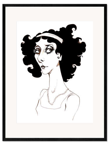 Impressão artística com moldura Caricature of Anna Pavlova, Dancer