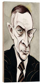 Quadro de madeira Caricature of Sergei Rachmaninov, Composer