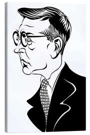 Canvas print Caricature of Dmitri Shostakovich, composer