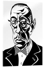 Akryylilasitaulu Caricature of Igor Stravinsky, composer