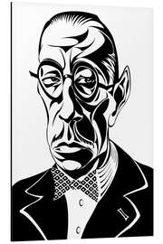 Tableau en aluminium Caricature of Igor Stravinsky, composer