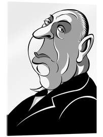 Akryylilasitaulu Caricature of Alfred Hitchcock, Director