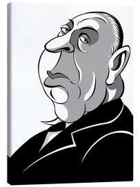 Canvas print Caricature of Alfred Hitchcock, Director