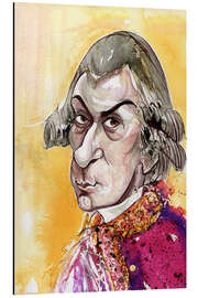 Aluminiumsbilde Caricature of Wolfgang Amadeus Mozart, Composer