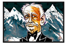 Gerahmter Kunstdruck Karikatur von Richard Strauss II