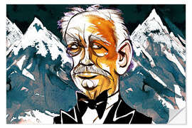 Vinilo para la pared Caricature of Richard Strauss II