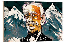 Hout print Caricature of Richard Strauss II