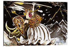 Aluminium print Caricature of Valkyrie from "Der Ring des Nibelungen"