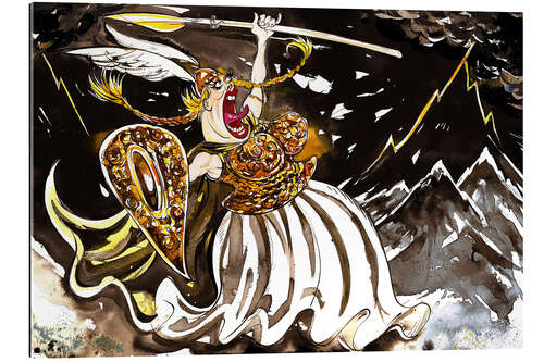 Gallery print Caricature of Valkyrie from "Der Ring des Nibelungen"