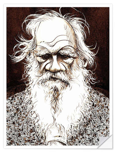 Vinilo para la pared Caricature of Leo N. Tolstoy