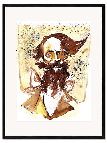 Framed art print Caricature of Charles Dickens