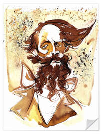 Naklejka na ścianę Caricature of Charles Dickens