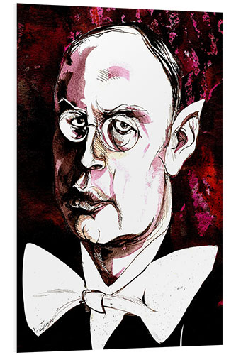 Foam board print Caricature by Sergei Prokofiev, composer