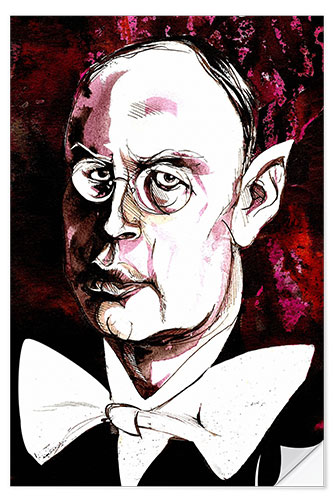 Sticker mural Caricature by Sergei Prokofiev, composer