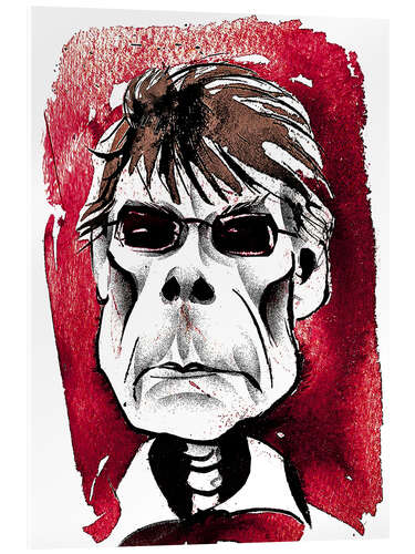 Tableau en verre acrylique Caricature of Stephen King, author