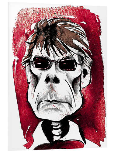 PVC-taulu Caricature of Stephen King, author