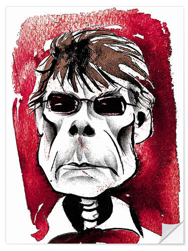 Naklejka na ścianę Caricature of Stephen King, author