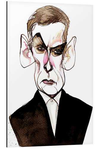 Stampa su alluminio Caricature of Peter Capaldi, Actor and Director