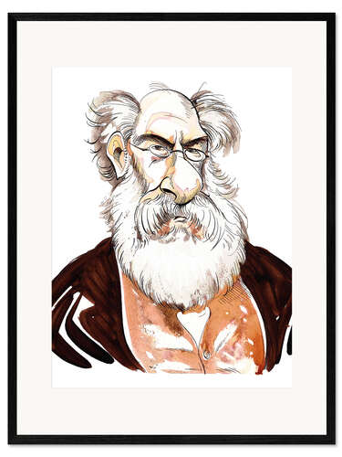 Framed art print Caricature of Anthony Trollope