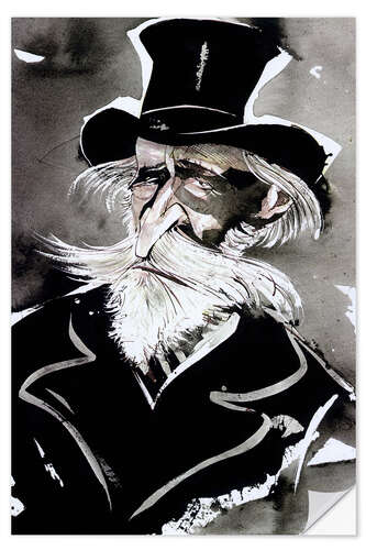 Wall sticker Caricature of Giuseppe Verdi, Composer