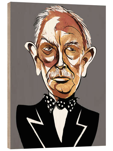 Hout print Caricature of Richard Strauss I