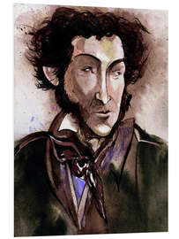 Stampa su PVC Caricature of Alexander Pushkin, Poet and Writer