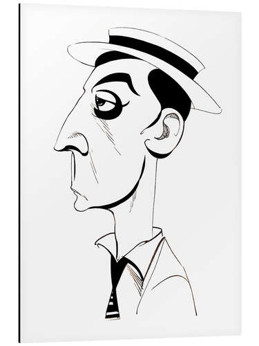 Cuadro de aluminio Caricature of Buster Keaton