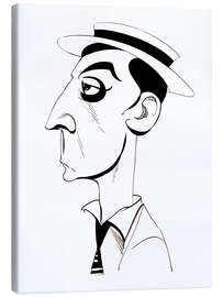 Canvas print Caricature of Buster Keaton