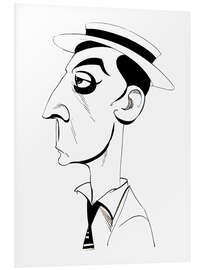 Foam board print Caricature of Buster Keaton