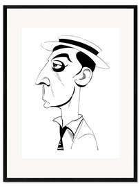 Stampa artistica con cornice Caricature of Buster Keaton