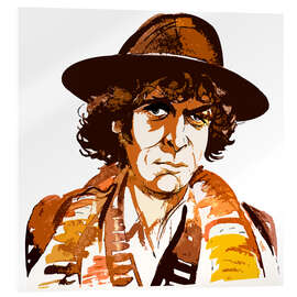 Acrylglasbild Karikatur von Tom Baker als &quot;Doctor Who&quot;