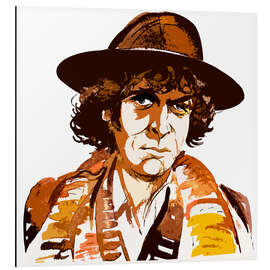 Tableau en aluminium Caricature of Tom Baker as "Doctor Who"