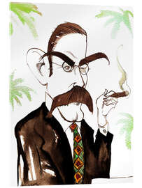 Acrylglasbild Karikatur von Rudyard Kipling