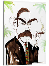 Stampa su alluminio Caricature of Rudyard Kipling