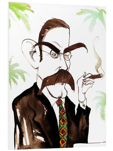 Tableau en PVC Caricature of Rudyard Kipling