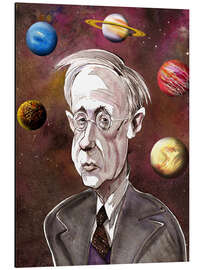 Tableau en aluminium Caricature of Gustav Holst, Composer