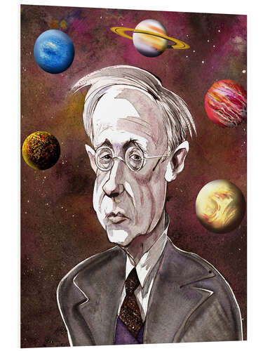 PVC-tavla Caricature of Gustav Holst, Composer