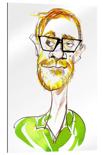 Gallery print Caricature of Stephen Merchant, Comedian, Writer