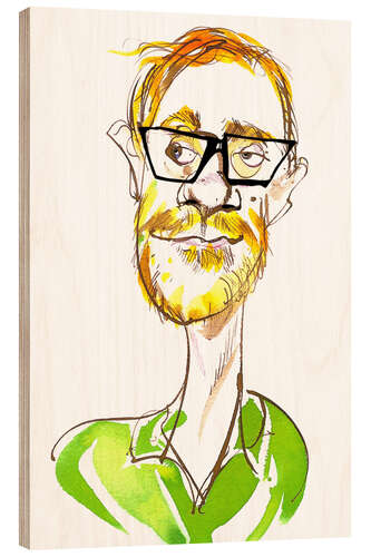 Puutaulu Caricature of Stephen Merchant, Comedian, Writer